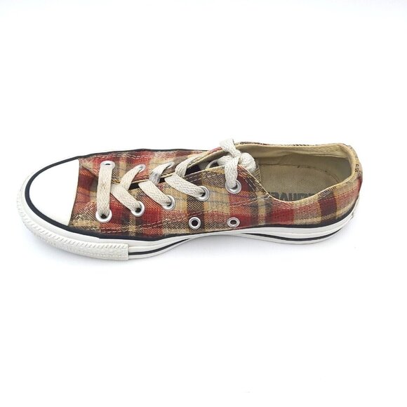 Converse All Star Chuck Taylor Low Top Red - Beige Plaid M3.5 - W5.5 - 22.5cms - Picture 11 of 16